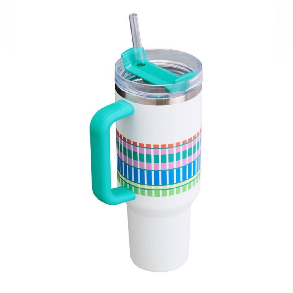 Stanley 40 oz Stainless Steel H2.0 FlowState Quencher Tumbler- Summer Plaid - Picture 2 of 3